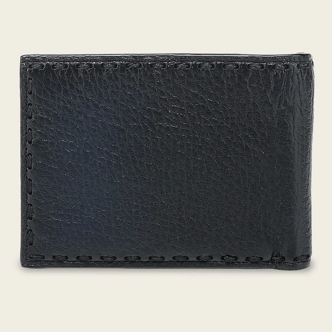 Cuadra Luxo Dark Night/Blue Genuine Deer Leather Bifold Wallet - BC043VE/DU723