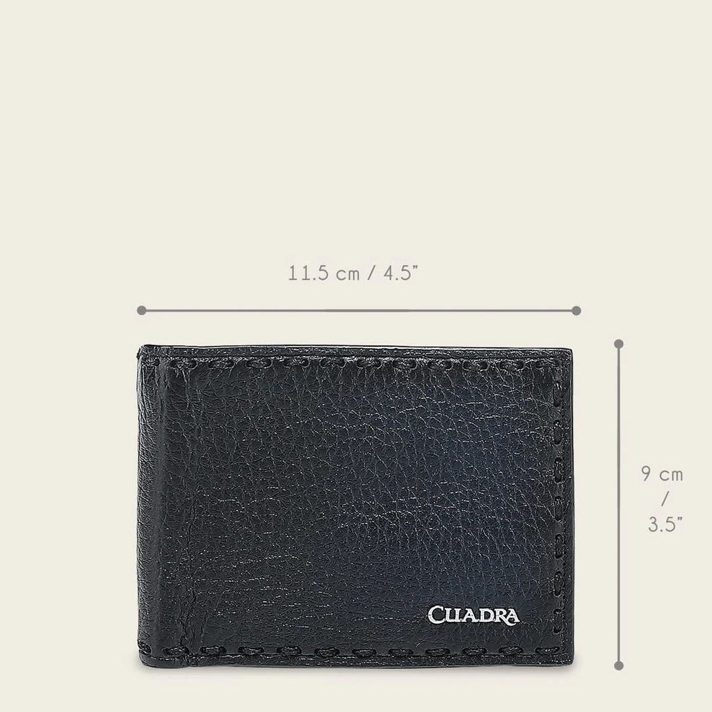 Cuadra Luxo Dark Night/Blue Genuine Deer Leather Bifold Wallet - BC043VE/DU723
