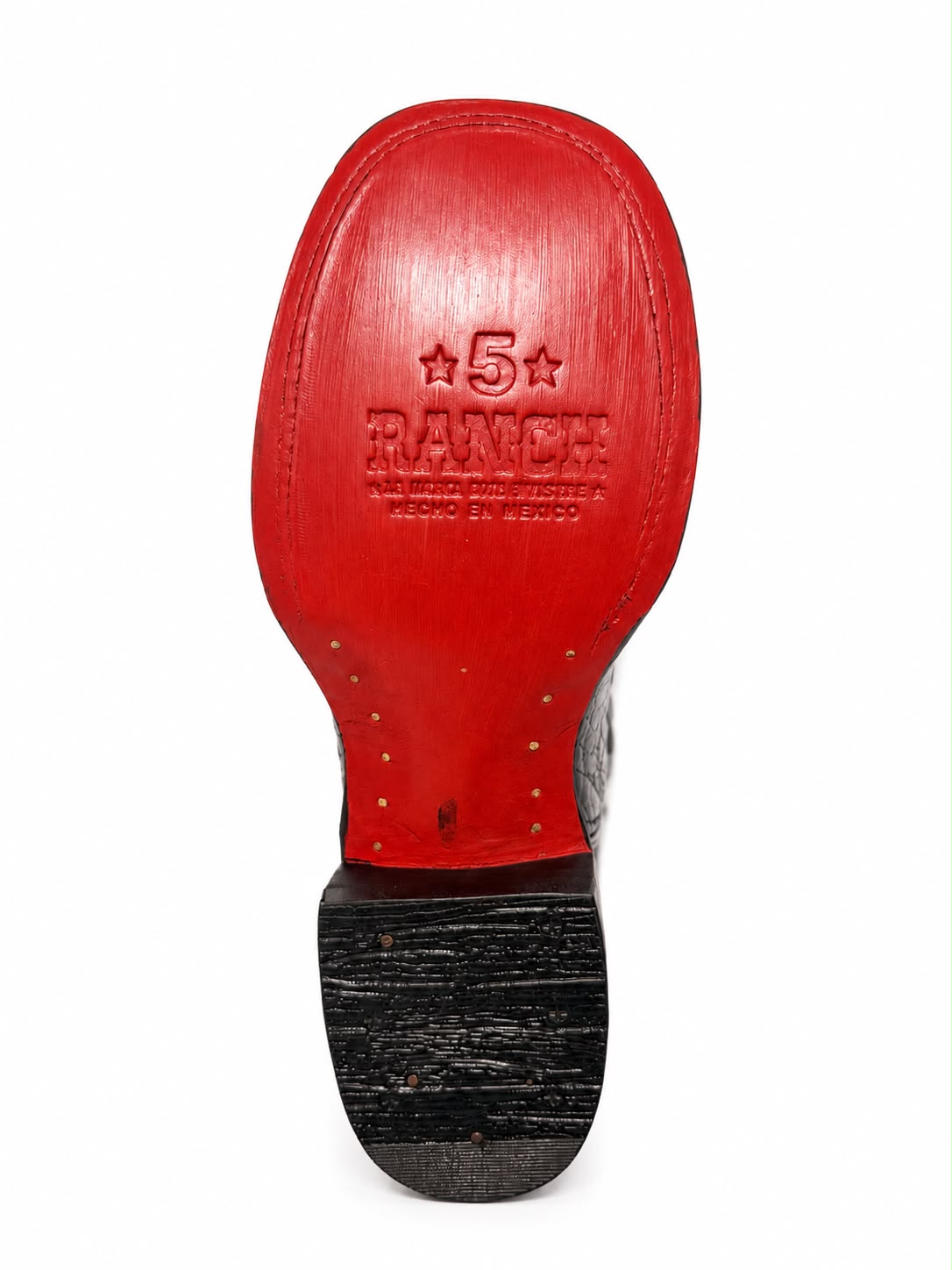 5 Ranch GB Black Caiman Neck/ Red Bottom