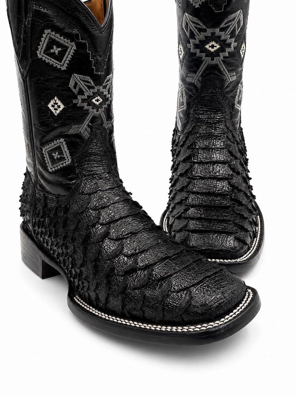 5 Ranch Men's GB Black Python with Red Bottom