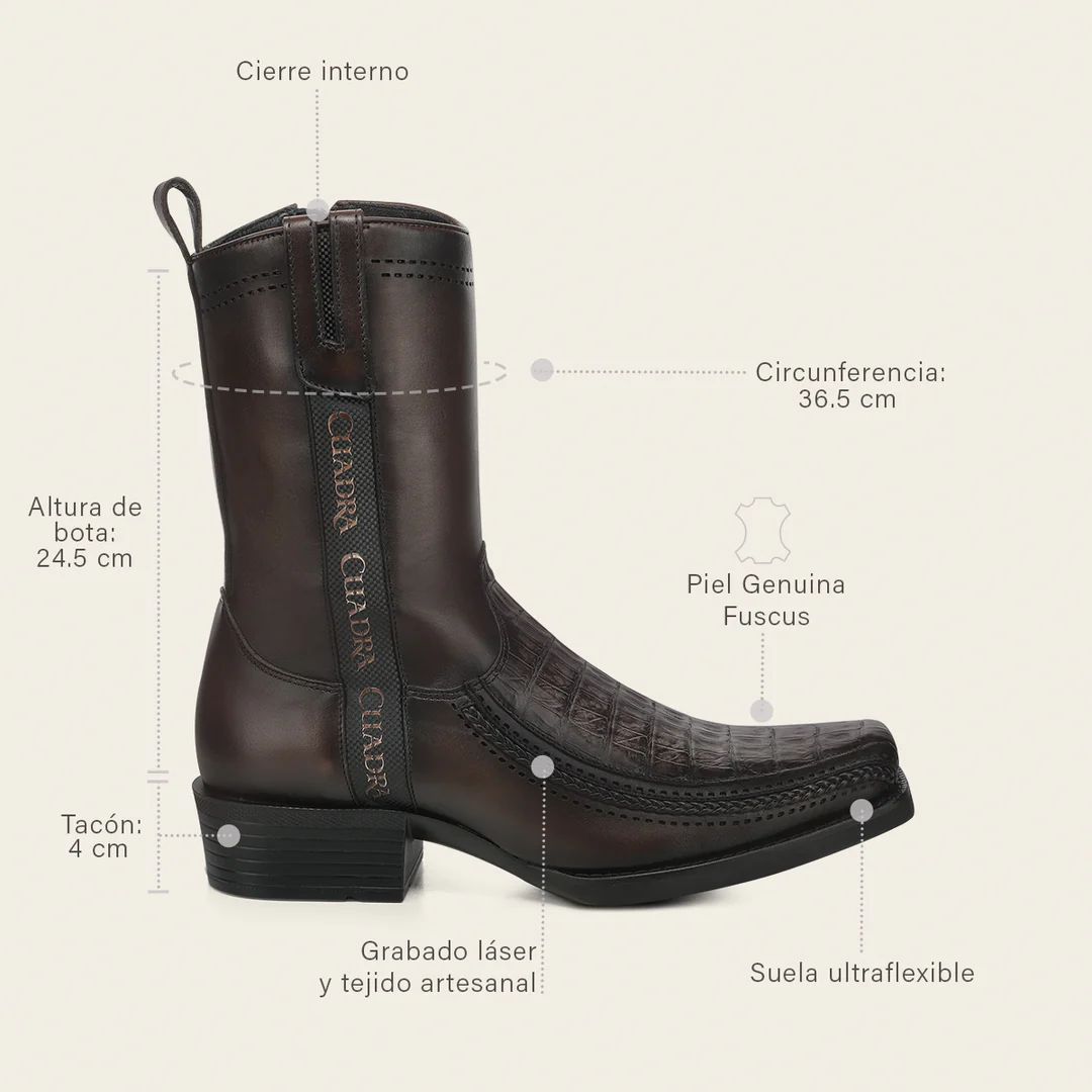 Cuadra Urban Brown Boot Genuine Fuscus Leather For Men 1J4FY CC300