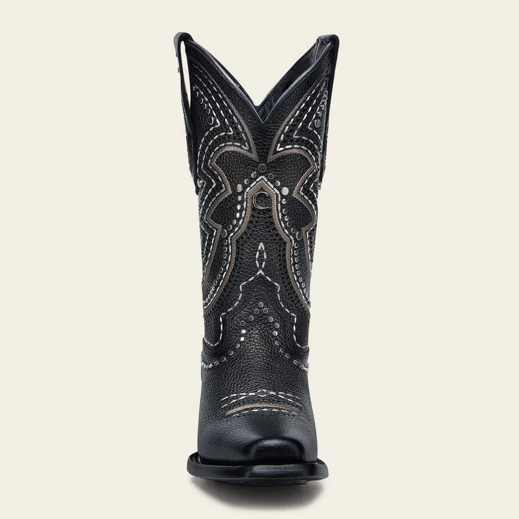 Cuadra Women's Black Bovine Leather Rodeo Boots 1F3XRS