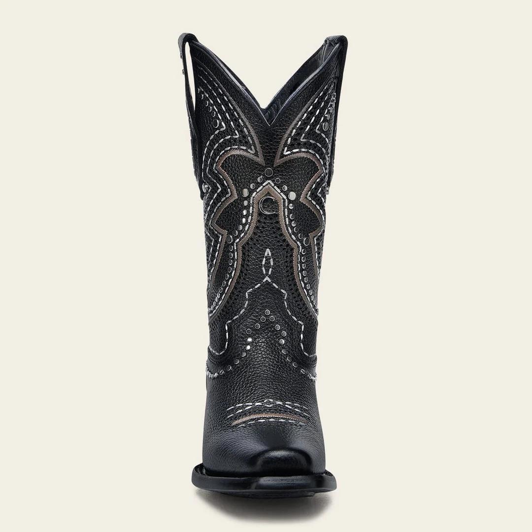 Cuadra Women's Black Bovine Leather Rodeo Boots 1F3XRS