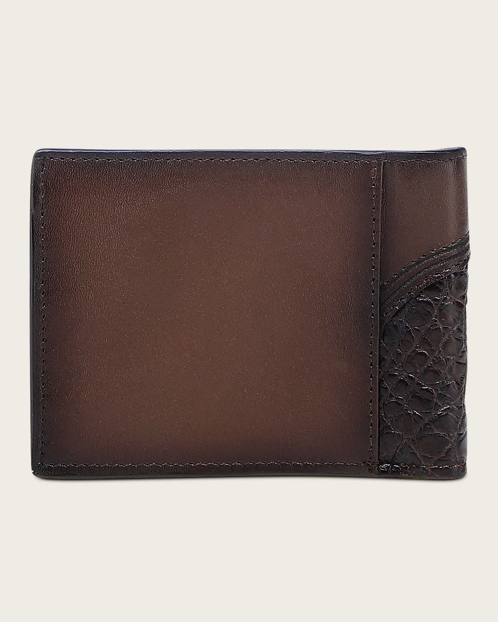 Cuadra Luxo Moka Geniune Alligator Leather Bifold Wallet - BC041AL/DU718