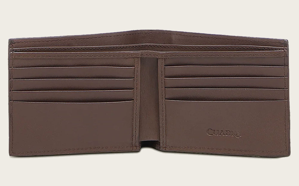 Cuadra Luxo Moka Geniune Alligator Leather Bifold Wallet - BC041AL/DU718