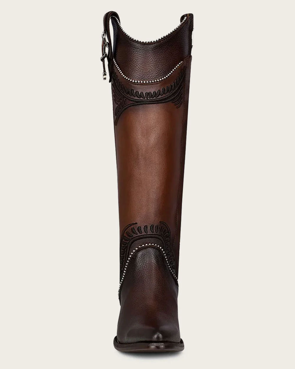 Cuadra Wmns Tall Boots Hand painted embroidered honey leather 3F82RS