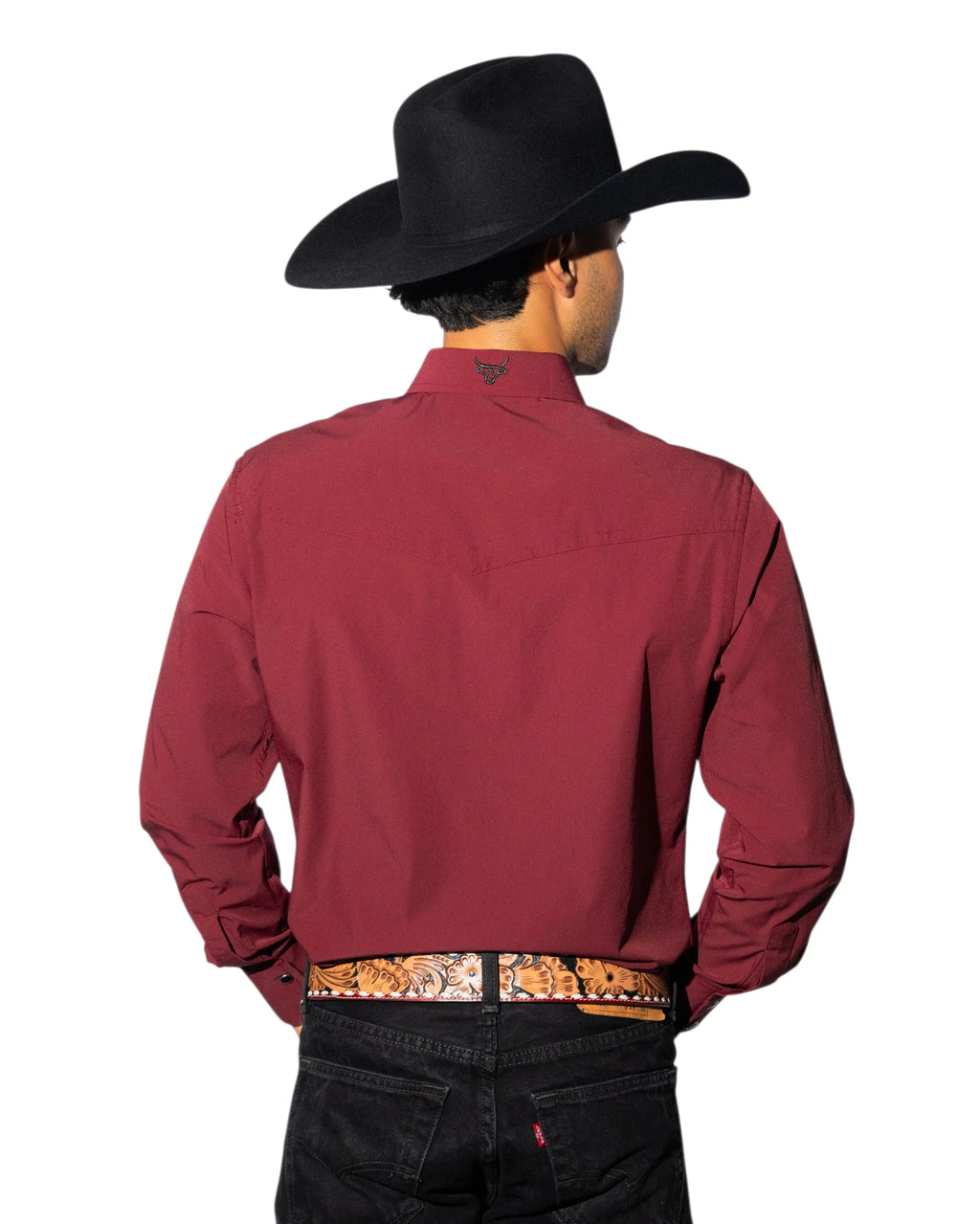 Lost Calf - Maroon Button Down - Long Sleeve Shirt