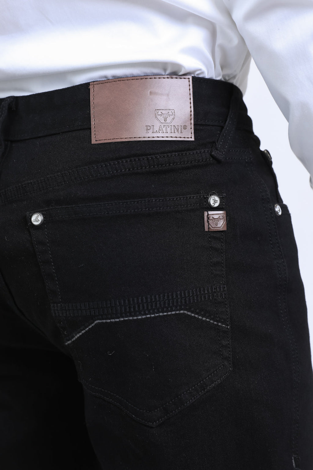 Platini Men's Jeans Wade Boot Cut Jean in Black