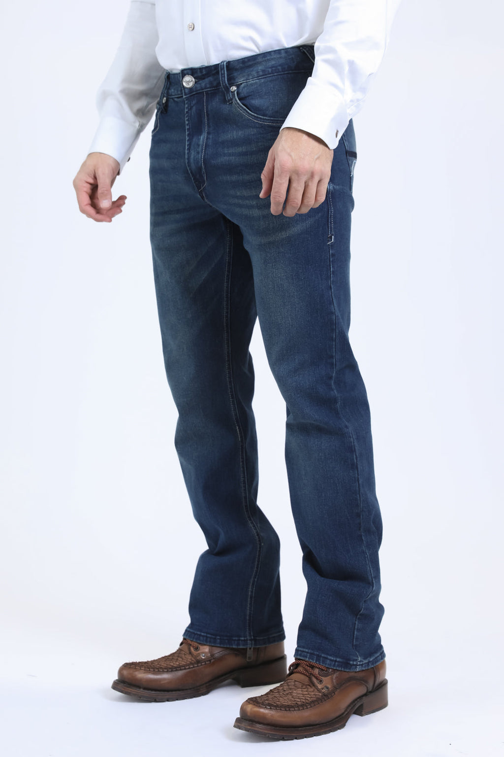 Platini Men's Jeans -Wade Boot Cut Jean Dark Blue