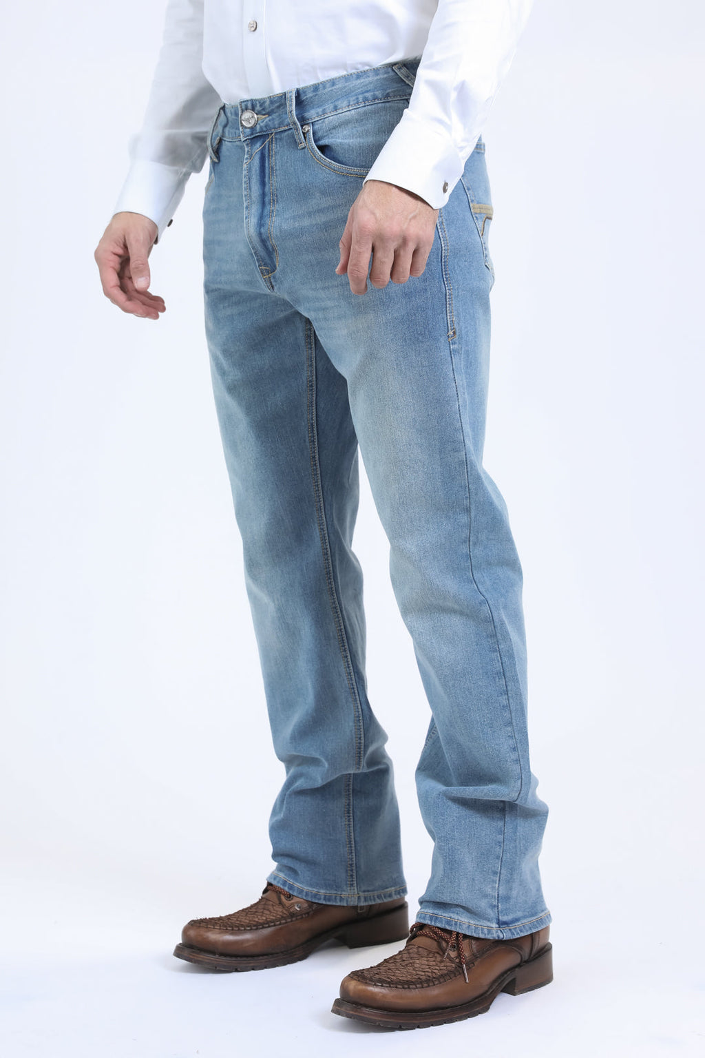 Platini Men's Wade Boot Cut Jean Tint Blue