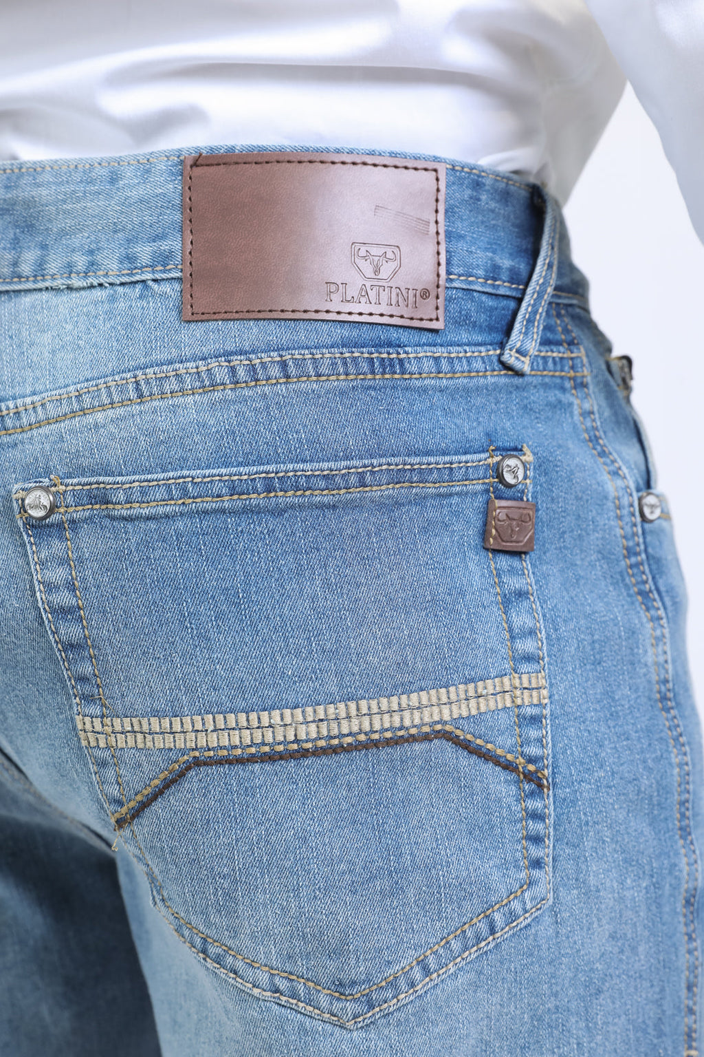 Platini Men's Wade Boot Cut Jean Tint Blue
