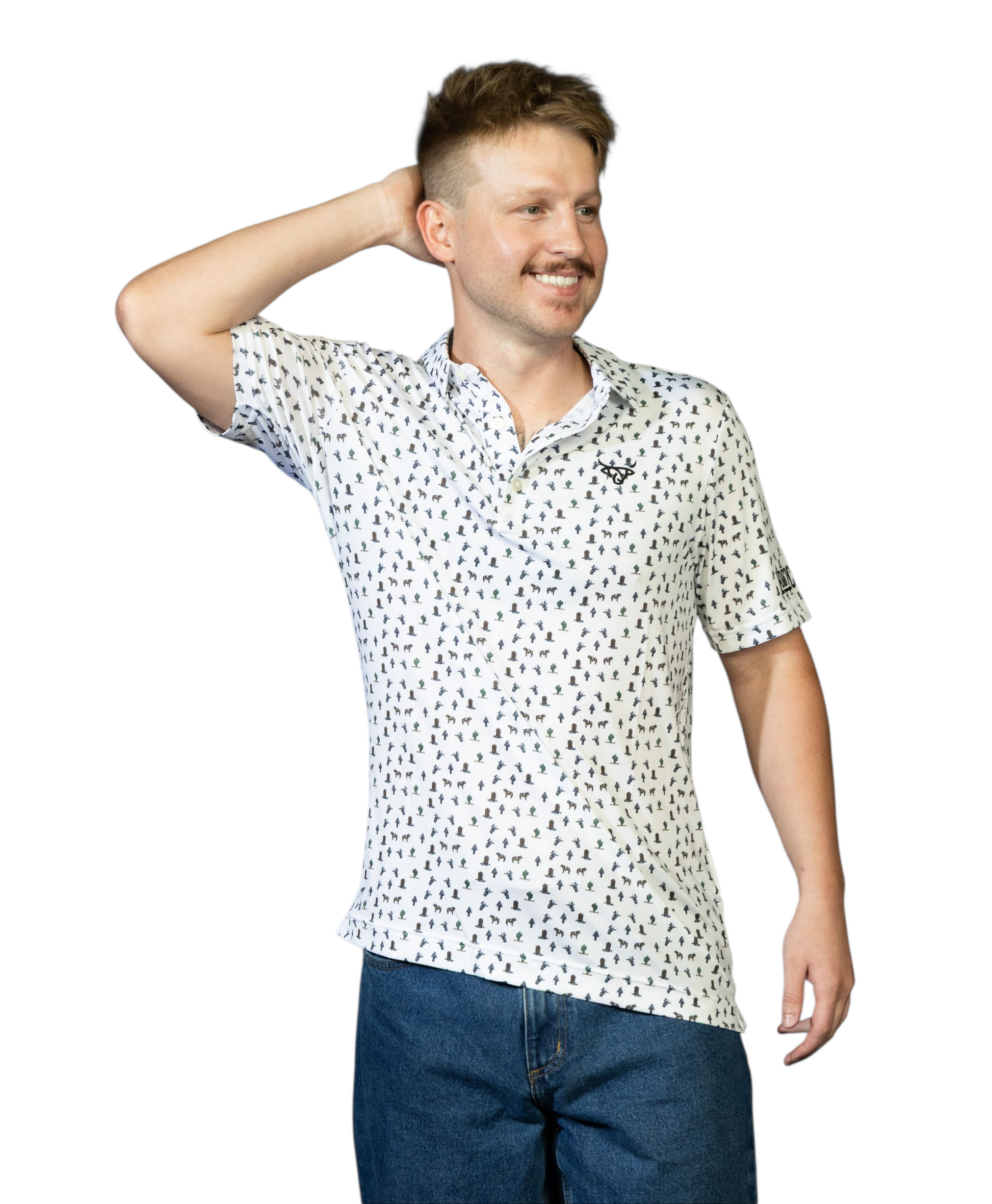 Lost Calf- Howdy Performance Polo